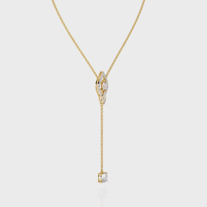 Marquise Lariat Drop Necklace