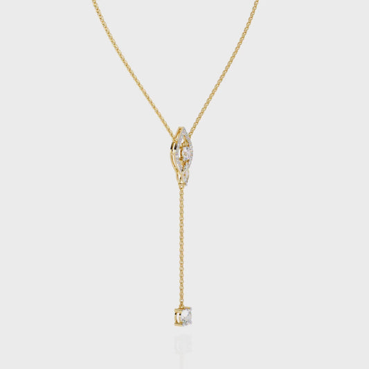 Marquise Lariat Drop Necklace