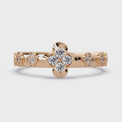 Clover Bloom Diamond Band