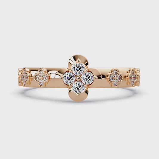 Clover Bloom Diamond Band