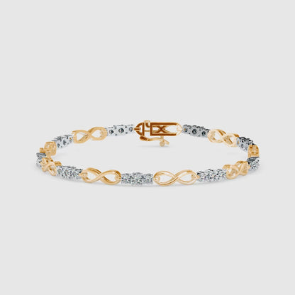 Infinity Link Diamond Bracelet