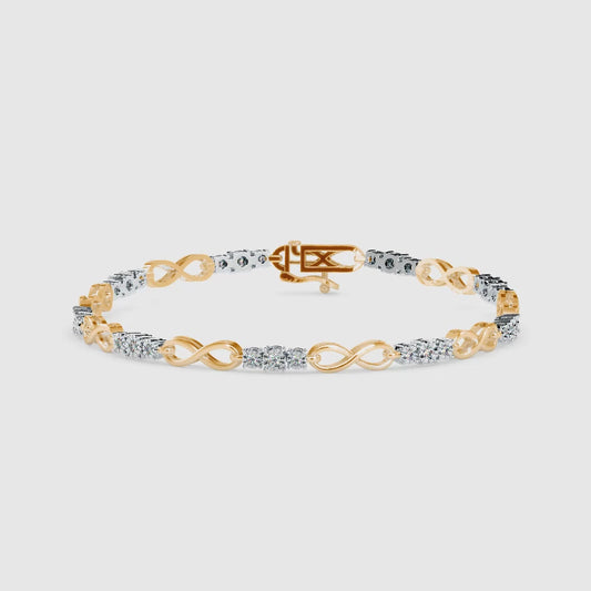 Infinity Link Diamond Bracelet