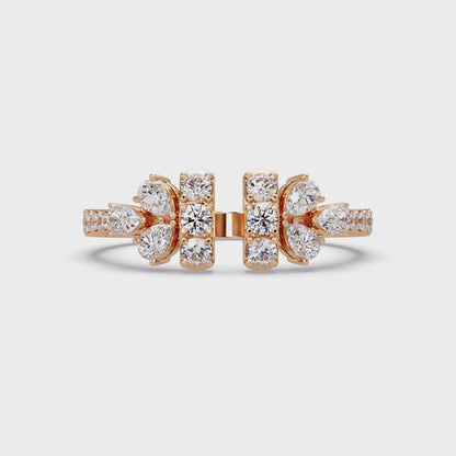 Twin Bloom Diamond Ring