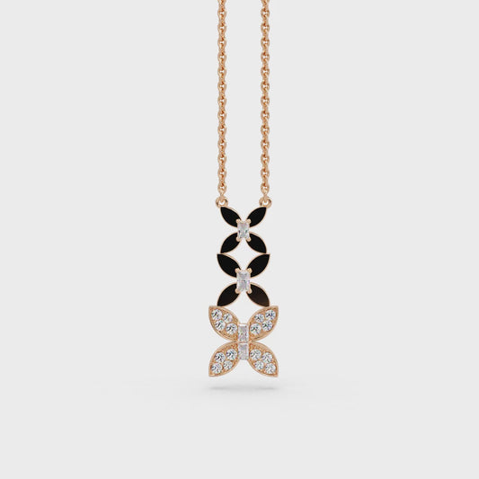Trailing Orchid Vine Chain Pendant