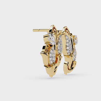 Tulip Pear Cluster Earrings