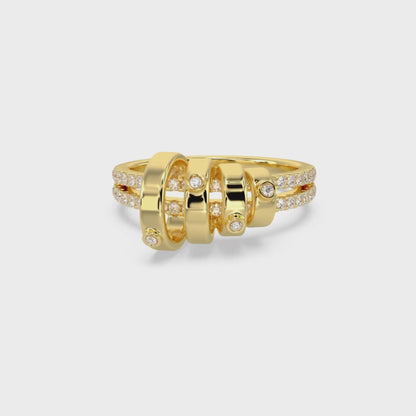 Coiled Swirl Diamond Ring