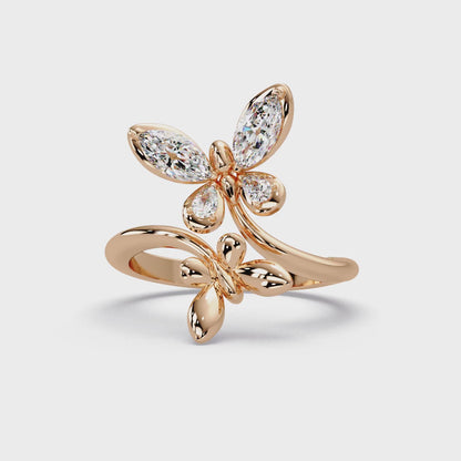 Marquise Papillon Diamond Ring