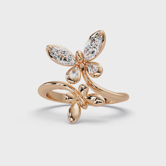 Marquise Papillon Diamond Ring