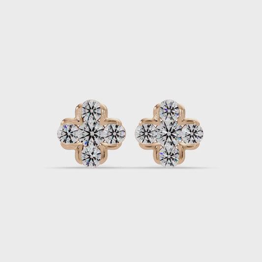 Blossoming Quatrefoil Cluster Earrings