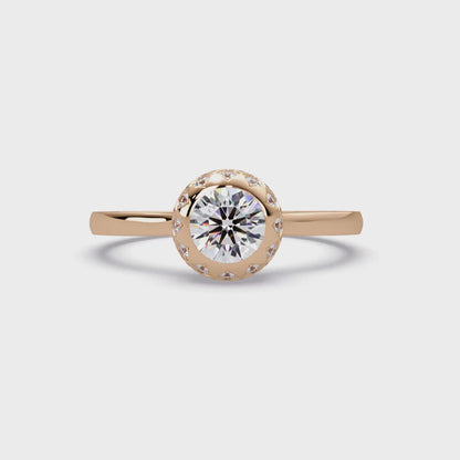Rose Crown Solitaire Ring