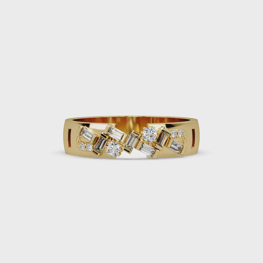 Deco Baguette Diamond Ring