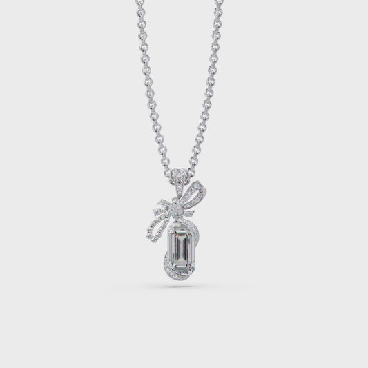 Couture Bow Ribbon Chain Pendant