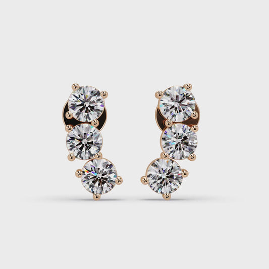 Blossoming Crown Stone Earrings