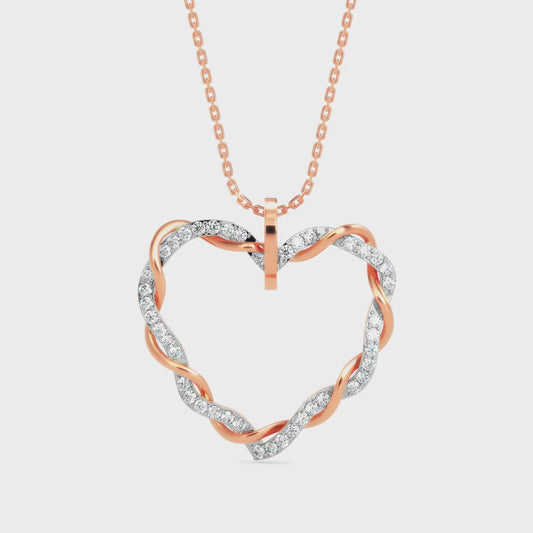 Twisted Heart Outline Pendant