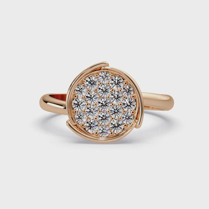 Round Pave Disc Ring
