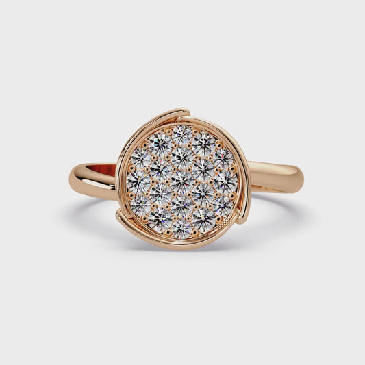 Round Pave Disc Ring