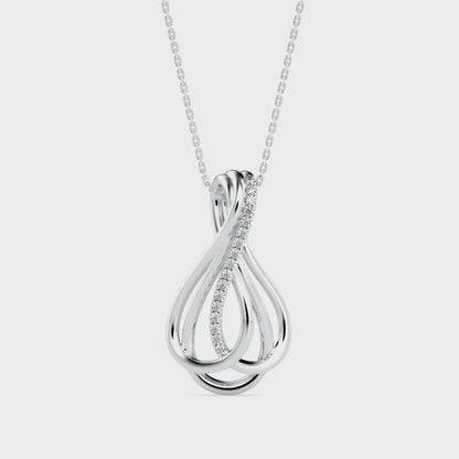 Ribbon Teardrop Pendant