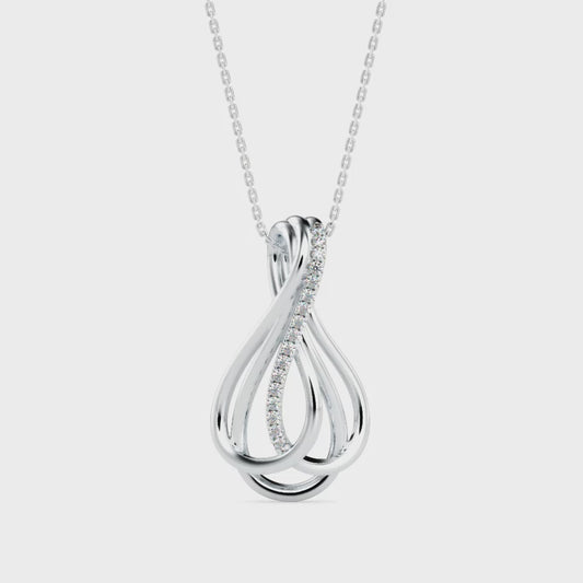 Ribbon Teardrop Pendant