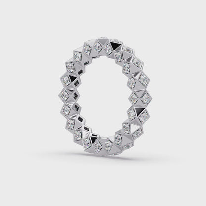 Pyramid Stud Eternity Band
