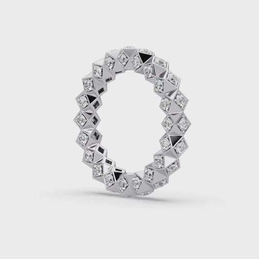 Pyramid Stud Eternity Band