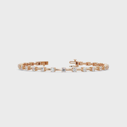 Round Diamond Station Bangle
