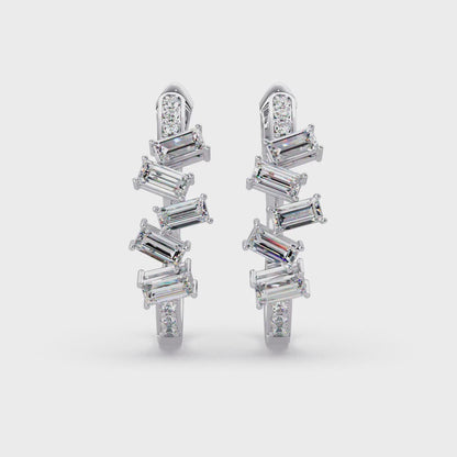 Scattered Baguette Confetti Earrings