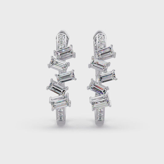 Scattered Baguette Confetti Earrings