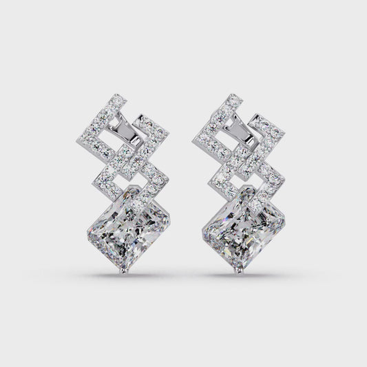 Interlaced Deco Geometry Earrings