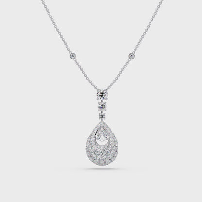 Dewdrop Pavé diamond Chain Pendant