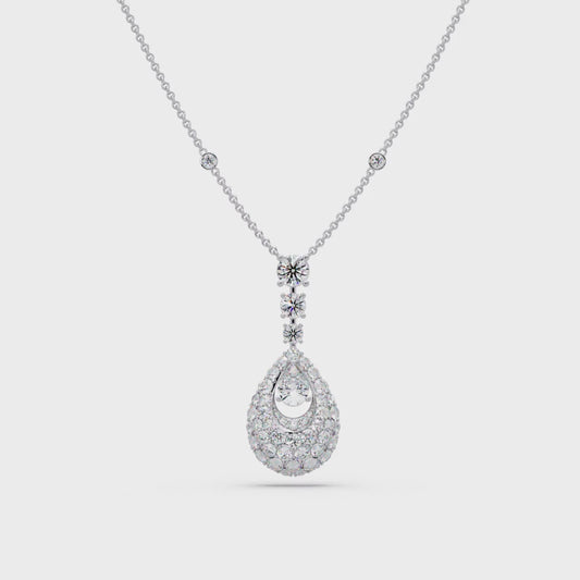 Dewdrop Pavé diamond Chain Pendant