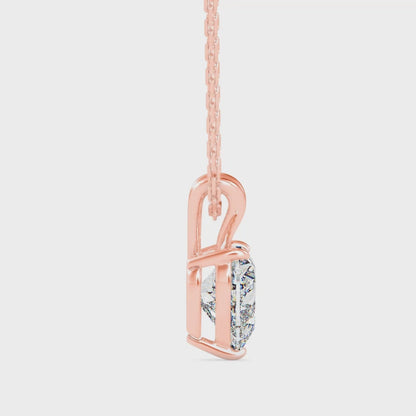 Wrapped Heart Solitaire Pendant
