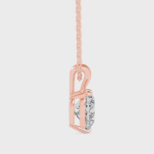 Wrapped Heart Solitaire Pendant