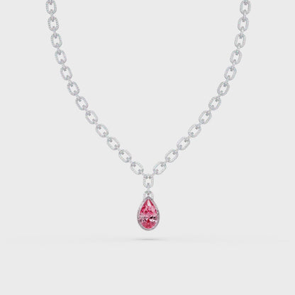 Pave Pear Drop Necklace