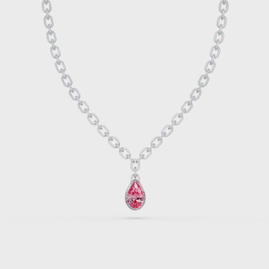 Pave Pear Drop Necklace