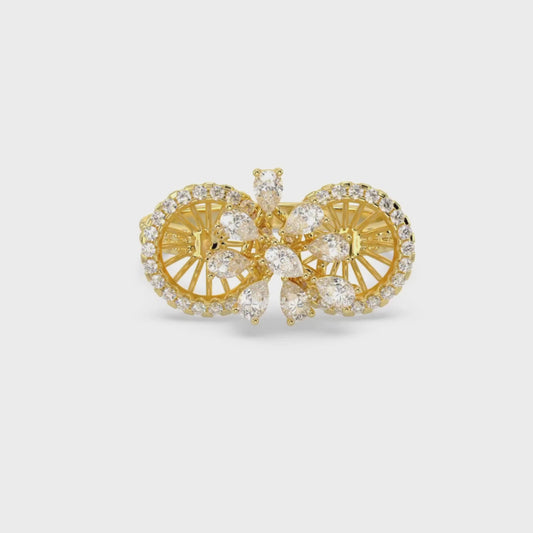 Butterfly Cluster Diamond Ring
