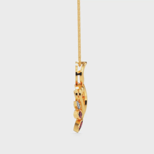 Ruby Flamingo Pendant