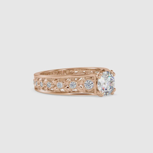 Vintage Filigree Solitaire Ring