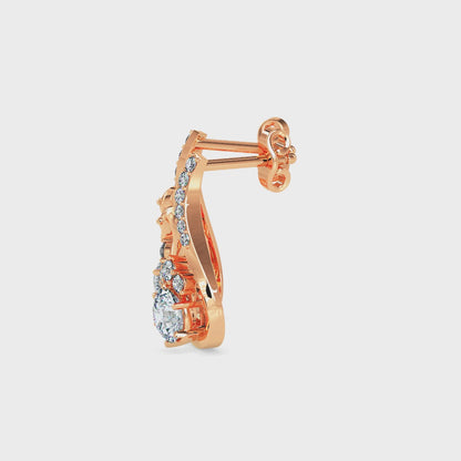 Swan Pear Drop Earrings