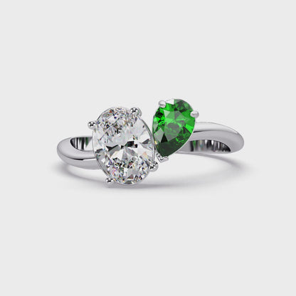 Verdant Oval Bypass Ring