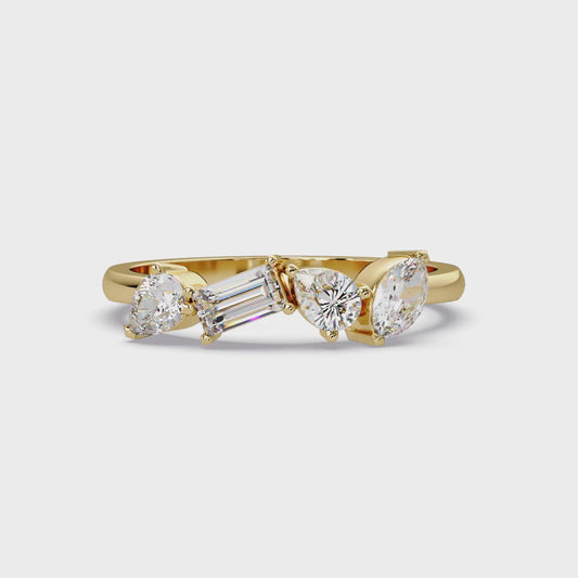 Mixed Cut Quartet Ring