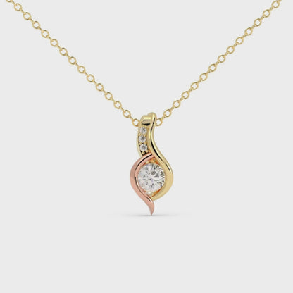 Twist Ribbon Solitaire Pendant
