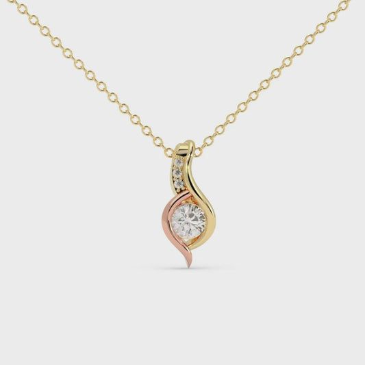 Twist Ribbon Solitaire Pendant