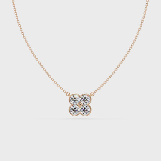 Clover Light Diamond Chain Pendant
