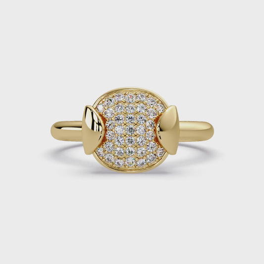 Cushion Dome Pave Ring