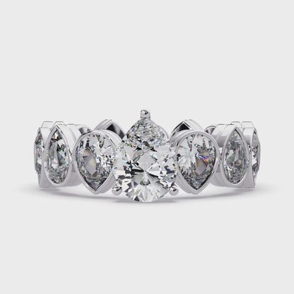 Pear Bezel Eternity Ring