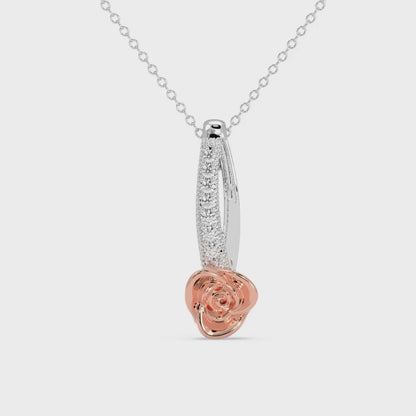 Rose Drop Diamond Pendant