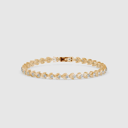 Heart Tennis Diamond Bracelet