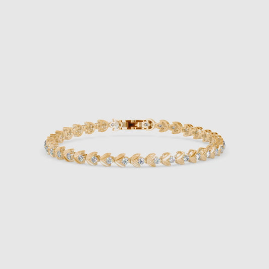 Heart Tennis Diamond Bracelet