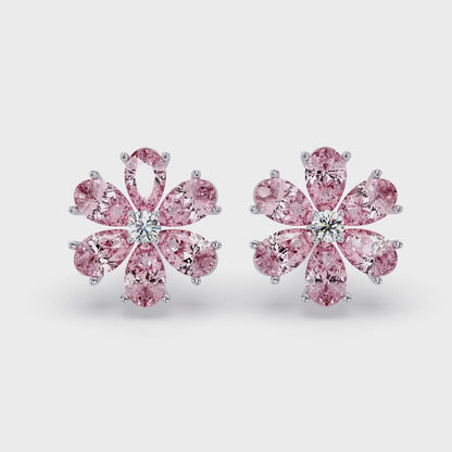 Pink Petal Bloom Earrings