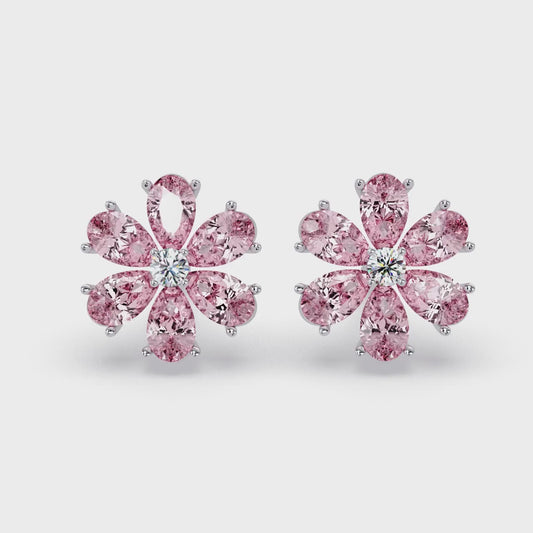 Pink Petal Bloom Earrings